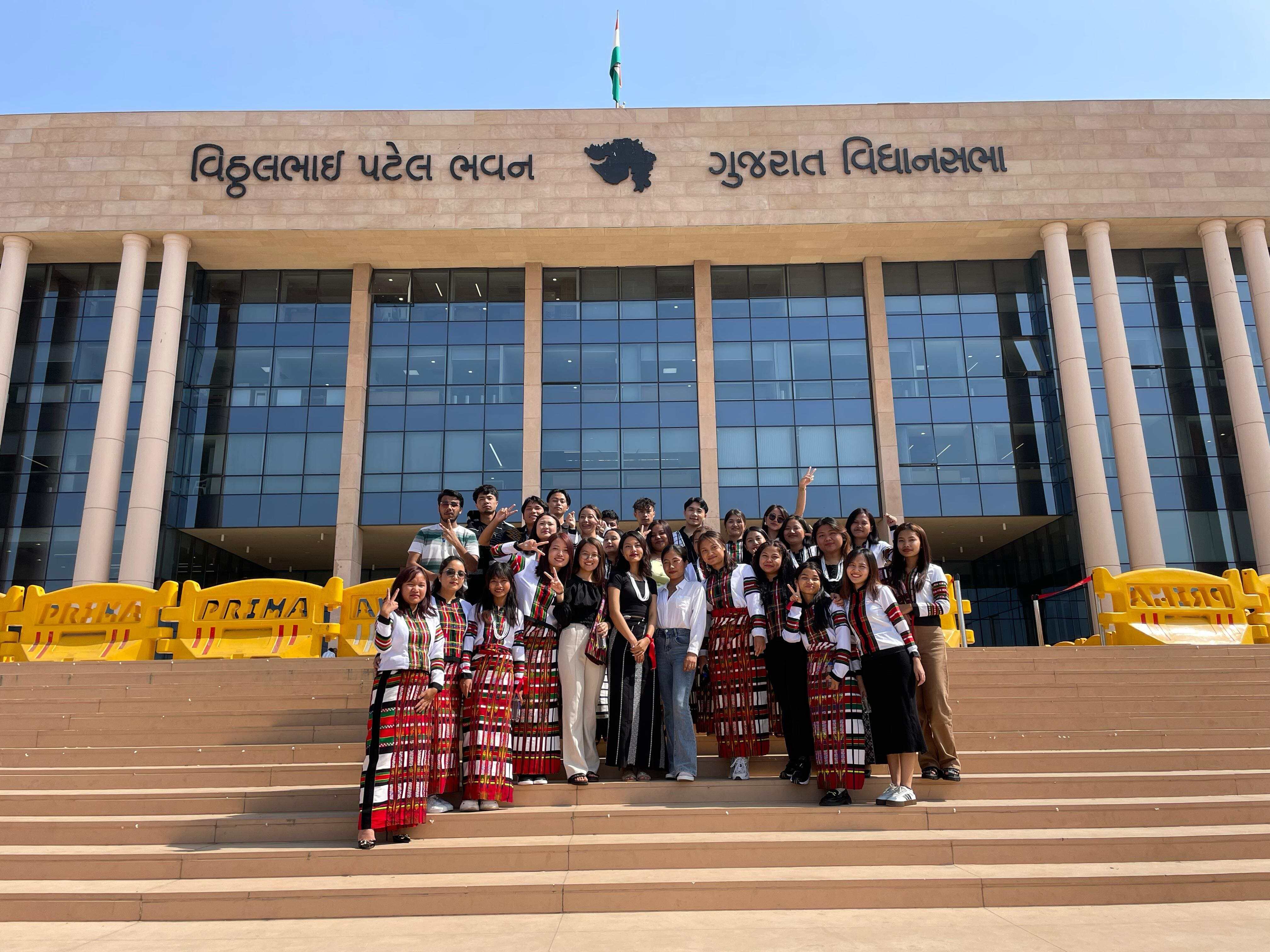 Students from PU Get an Invitation to Celebrate Arunachal Pradesh and Mizoram Foundation Day at Gujarat Raj Bhavan, Gandhinagar by the Ministry of Home Affairs